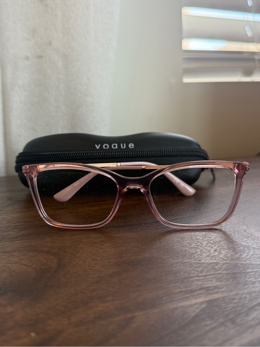 Vogue VO5563 Women’s Transparent Pink Eyeglasses 51-17-140 + Case
